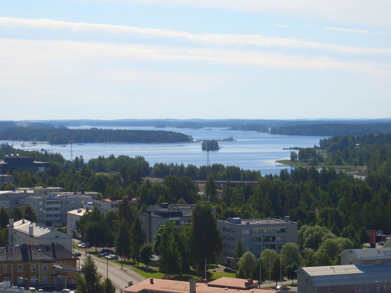 View of the city of Varkaus, Finland