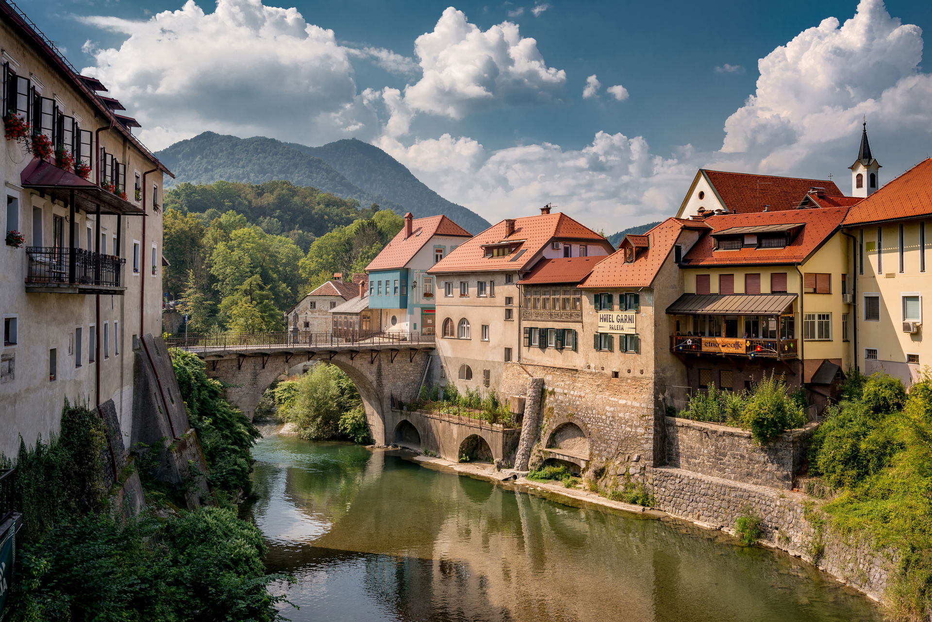 Capuchin Bridge, Škofja Loka, Slovenia