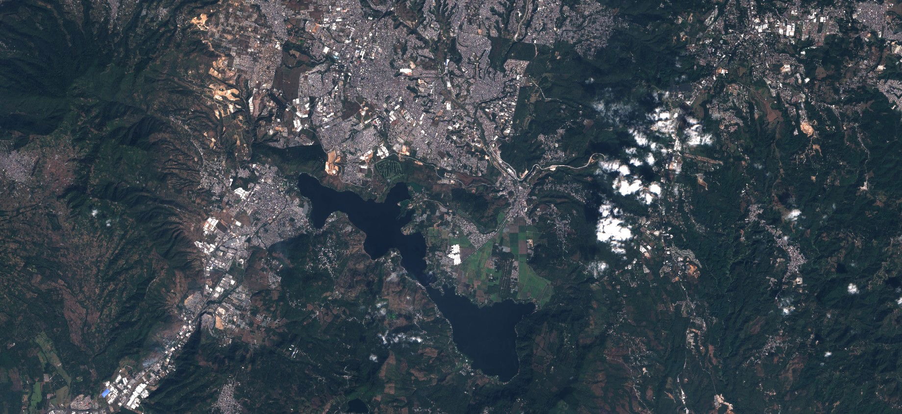 Amatitlan Lake Guatemala Aerial View - by Sentinel-2