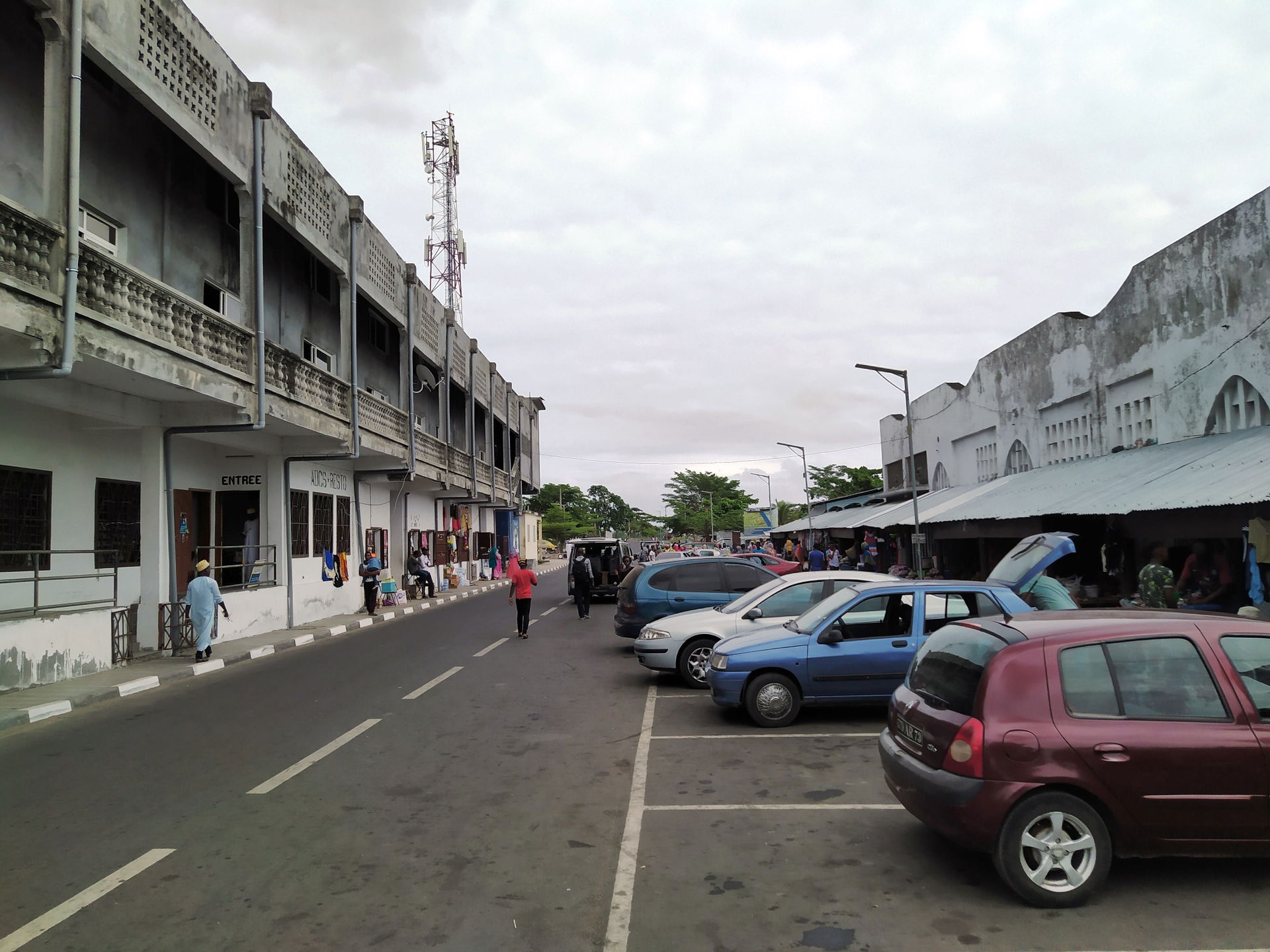 A street in Mitsamiouli, Comoros