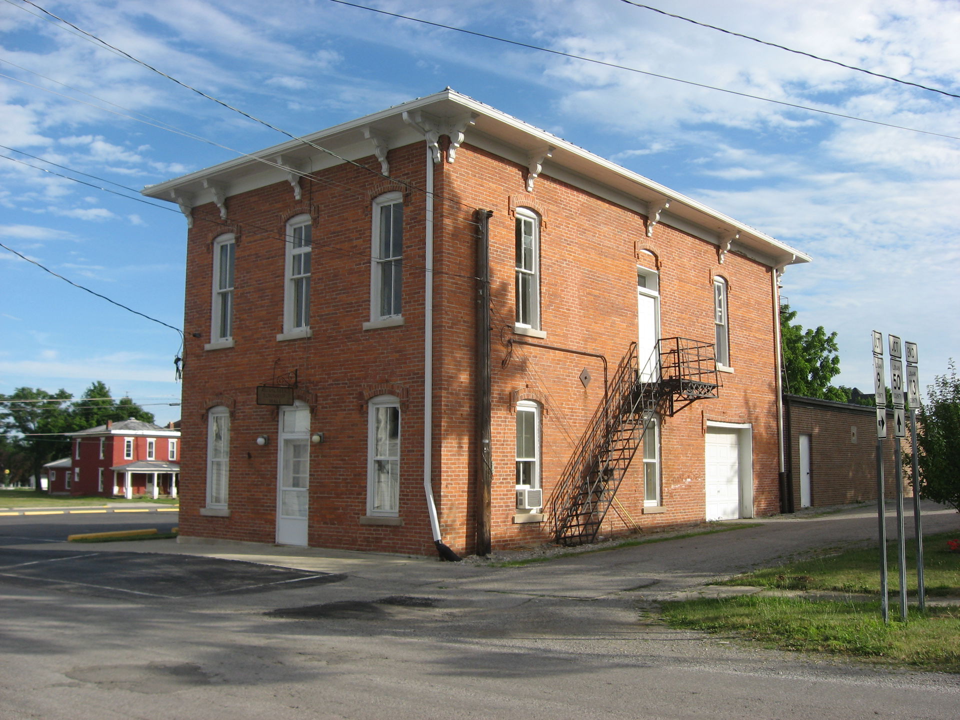 Municipal building and Rushcreek Township hall in Rushsylvania,…