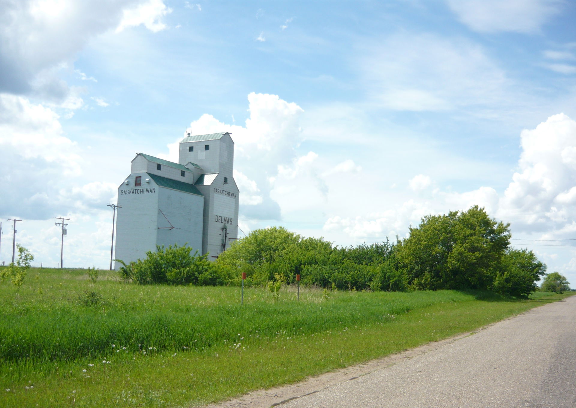 Grain elevator at intersections of Railway Street and Avenue A,…