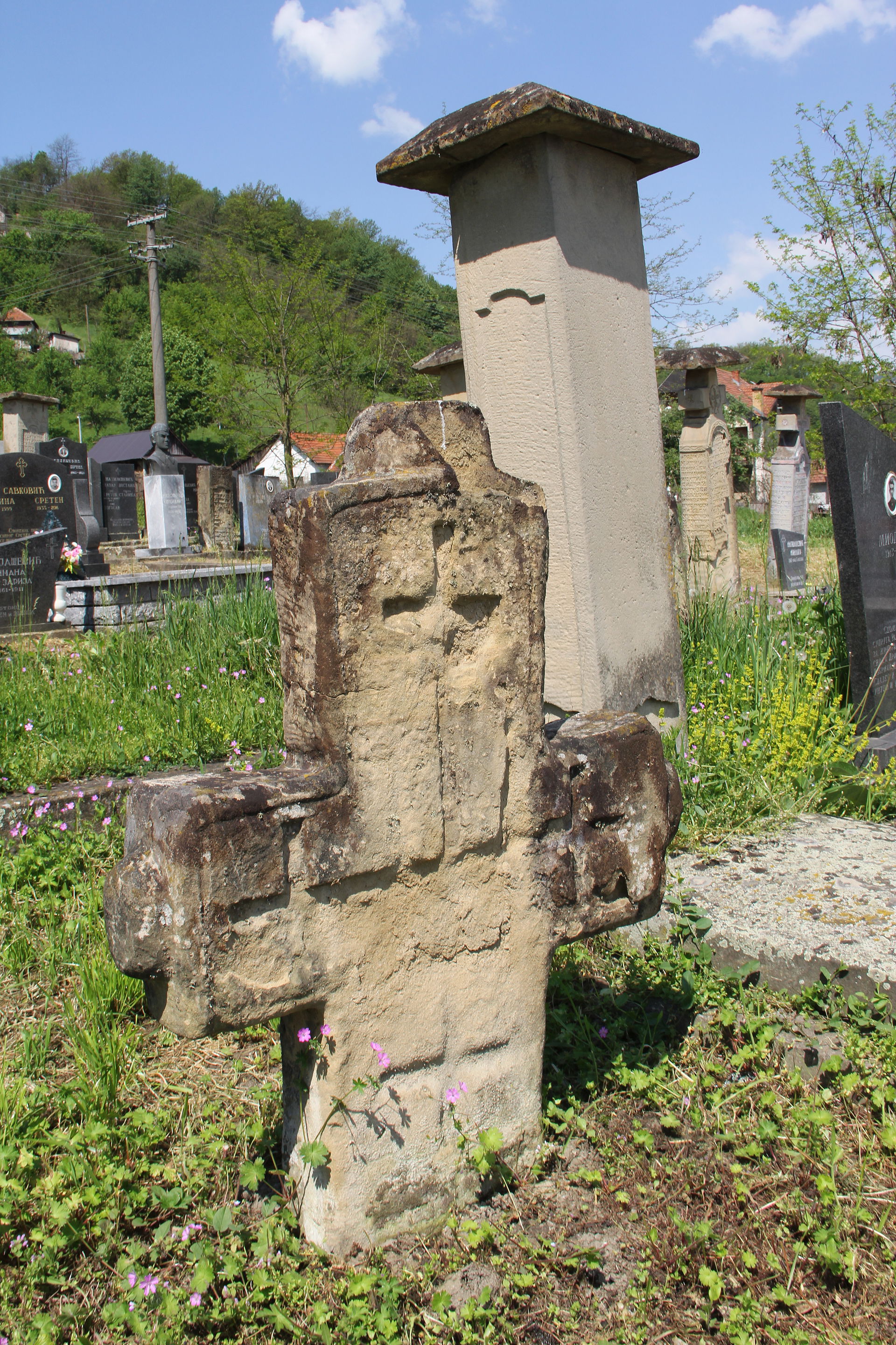 Old gravestones in the village of Djerac (Мunicipality of Lucan…
