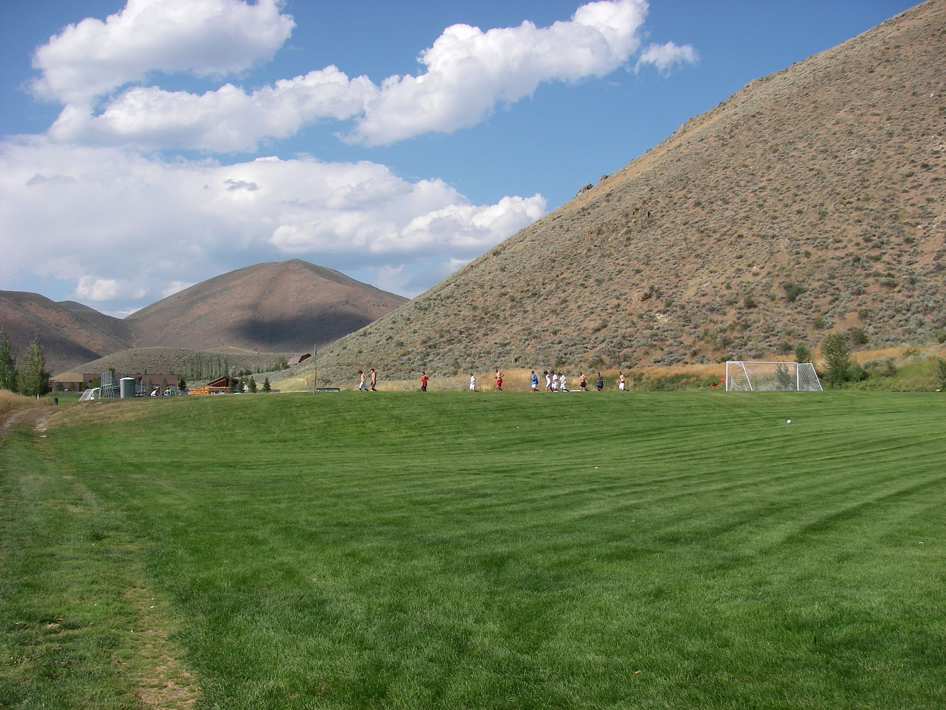 Soccer fields in Hailey, Idaho, USA.