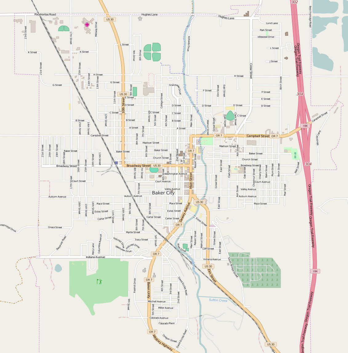 Map of Baker City Oregon.This map of Baker_City_OR was created …