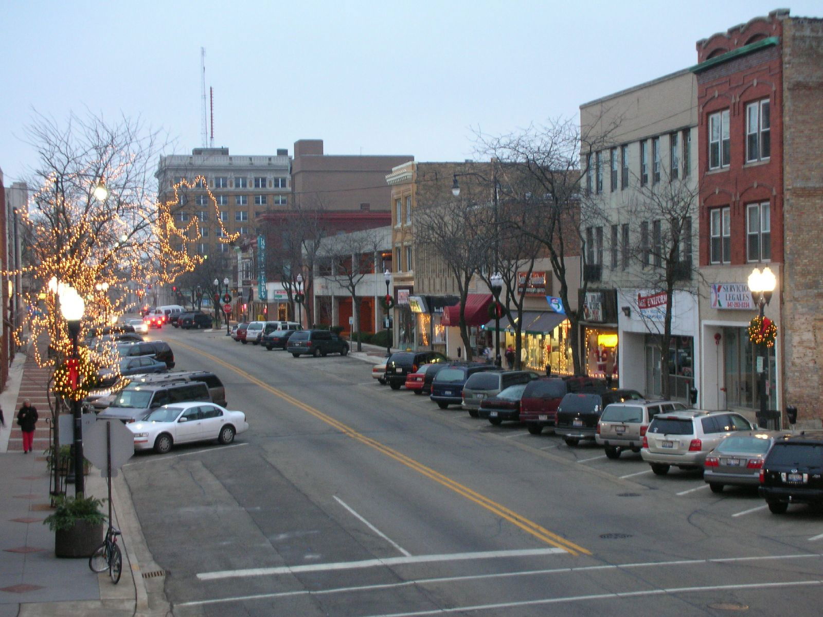 Waukegan, IL Downtown During the Holidays