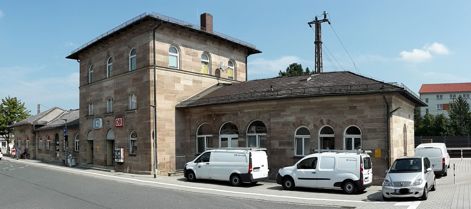 Bahnhof Schwabach. gesehen vom Vorplatz