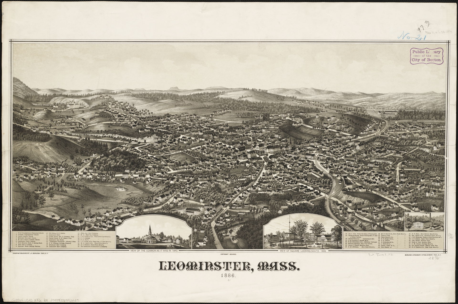 Zoom into this map at maps.bpl.org.
Author: Burleigh, L. R.
Pub…