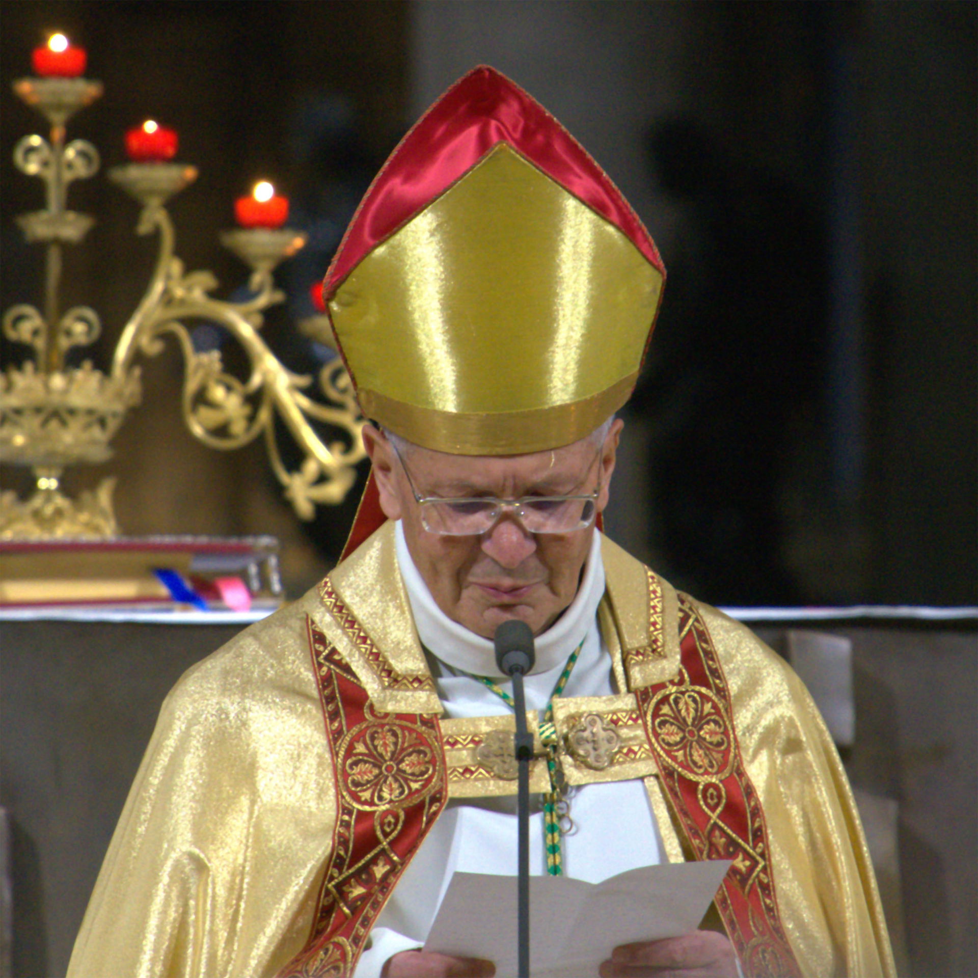 Guy Thomazeau, French Catholic archbishop, during commemoration…