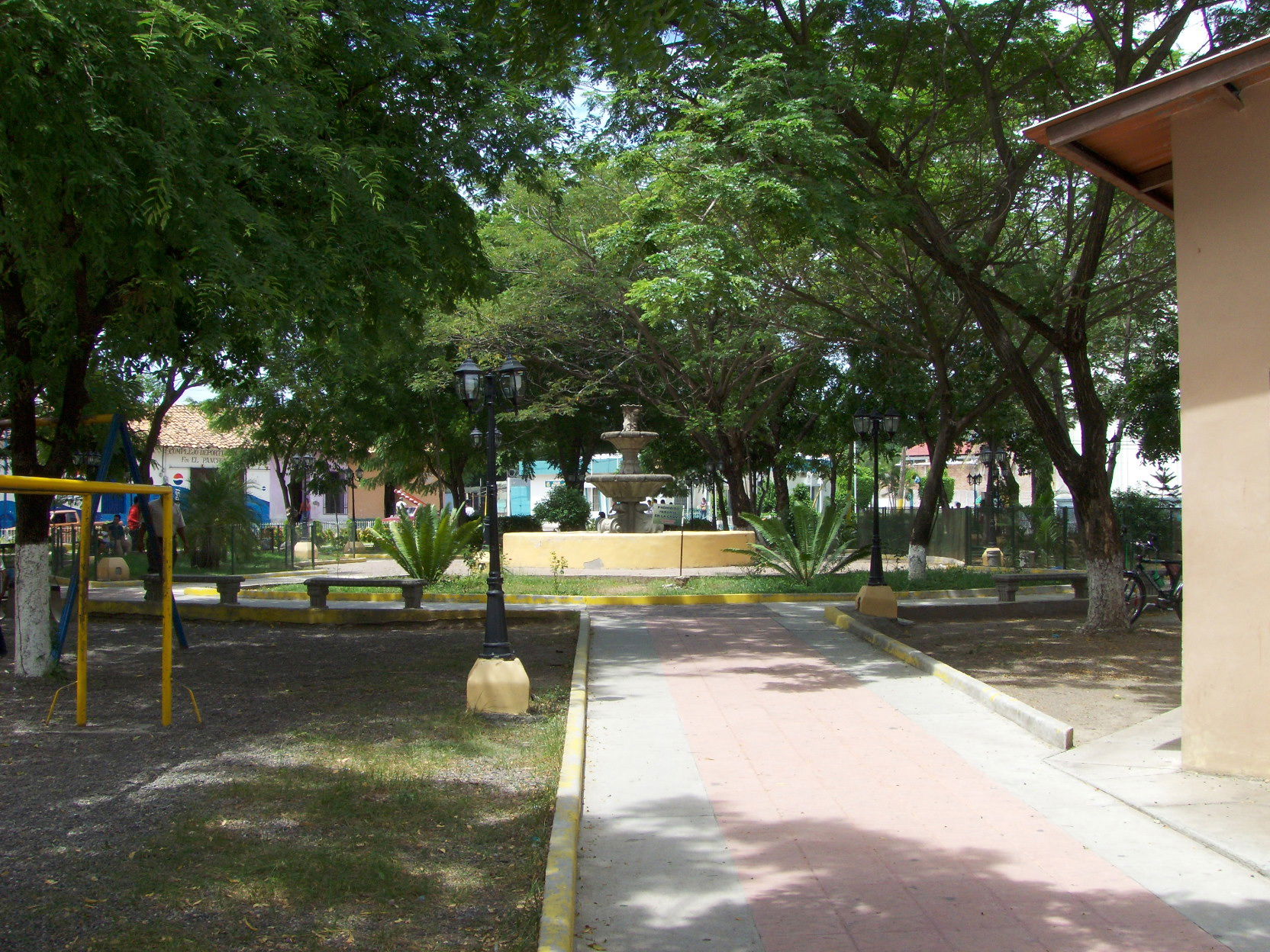 Central square of Nacaome, municipality in the Honduran departm…