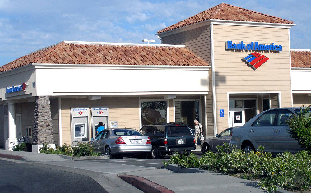 A Bank of America Banking Center at Porter Ranch Town Center, a…