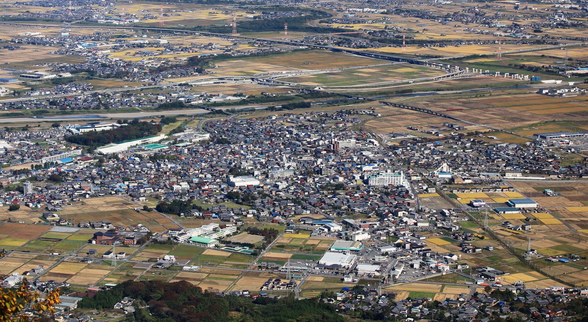 Yōrō, Gifu seen from Yōrō Mountains, Gifu prefecture, Japan.