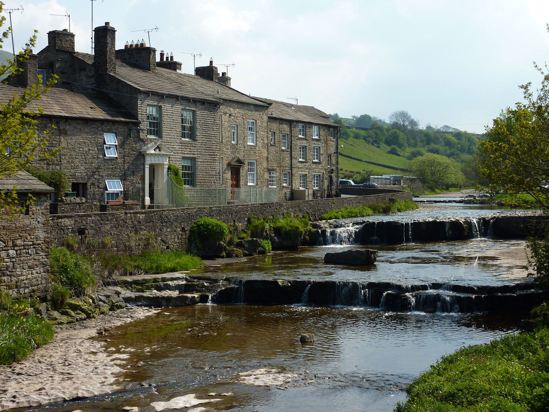 Gayle Beck adjacent to Beckstones in Gayle village in the Yorks…