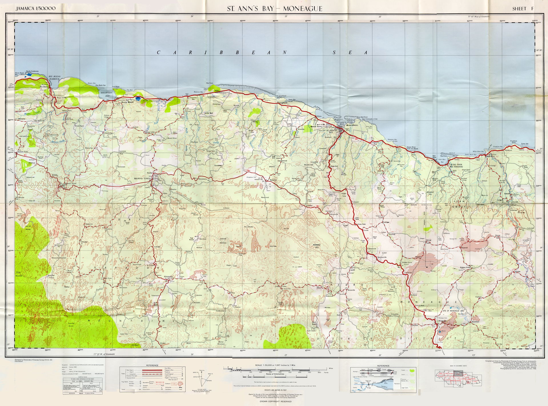 A scan of a First Edition of Sheet F (St Ann's Bay - Moneague) …