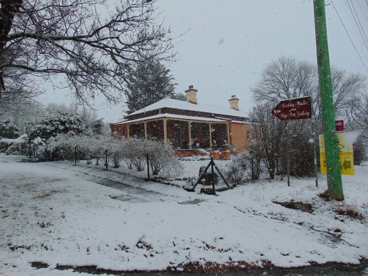 Rockley NSW, post office with snow