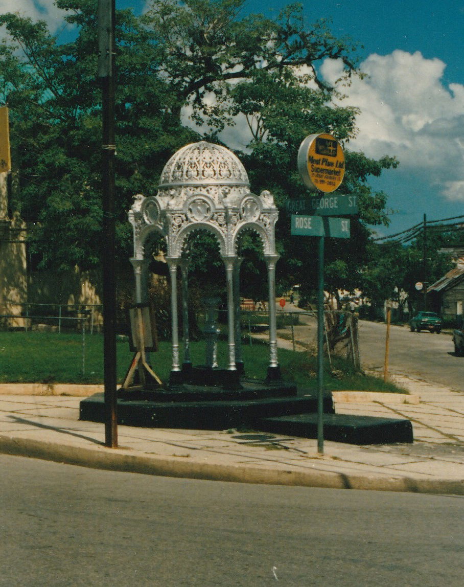 Water fountain at Savanna-la-Mar, Jamaica
