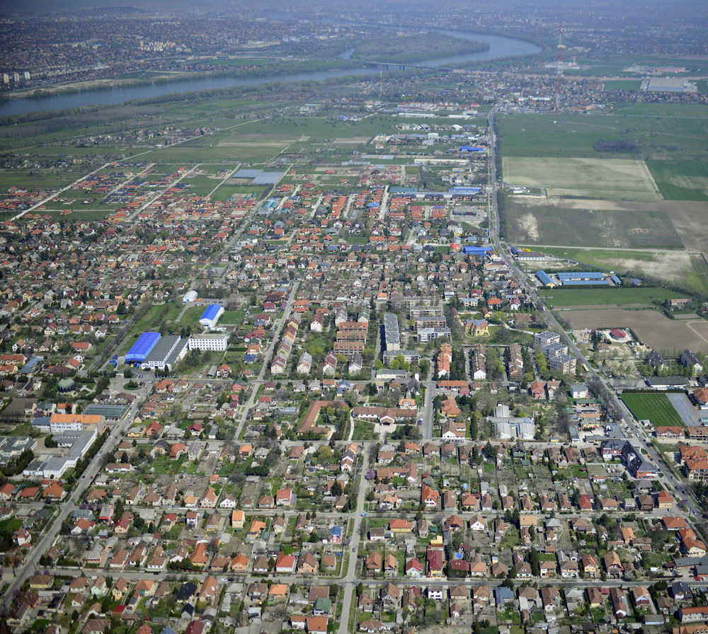 Halásztelek légi fotón (Pest megye)