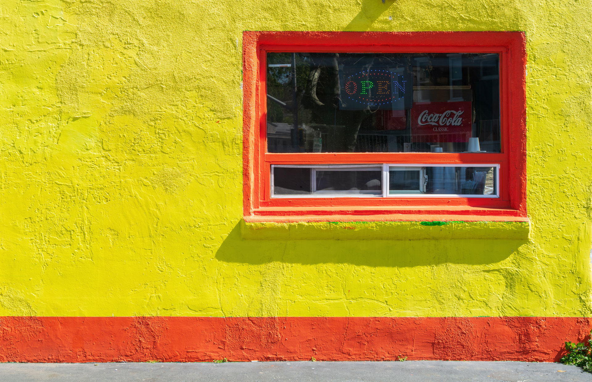 Window of the Mexican restaurant Amigos de Acapulco, Oroville A…