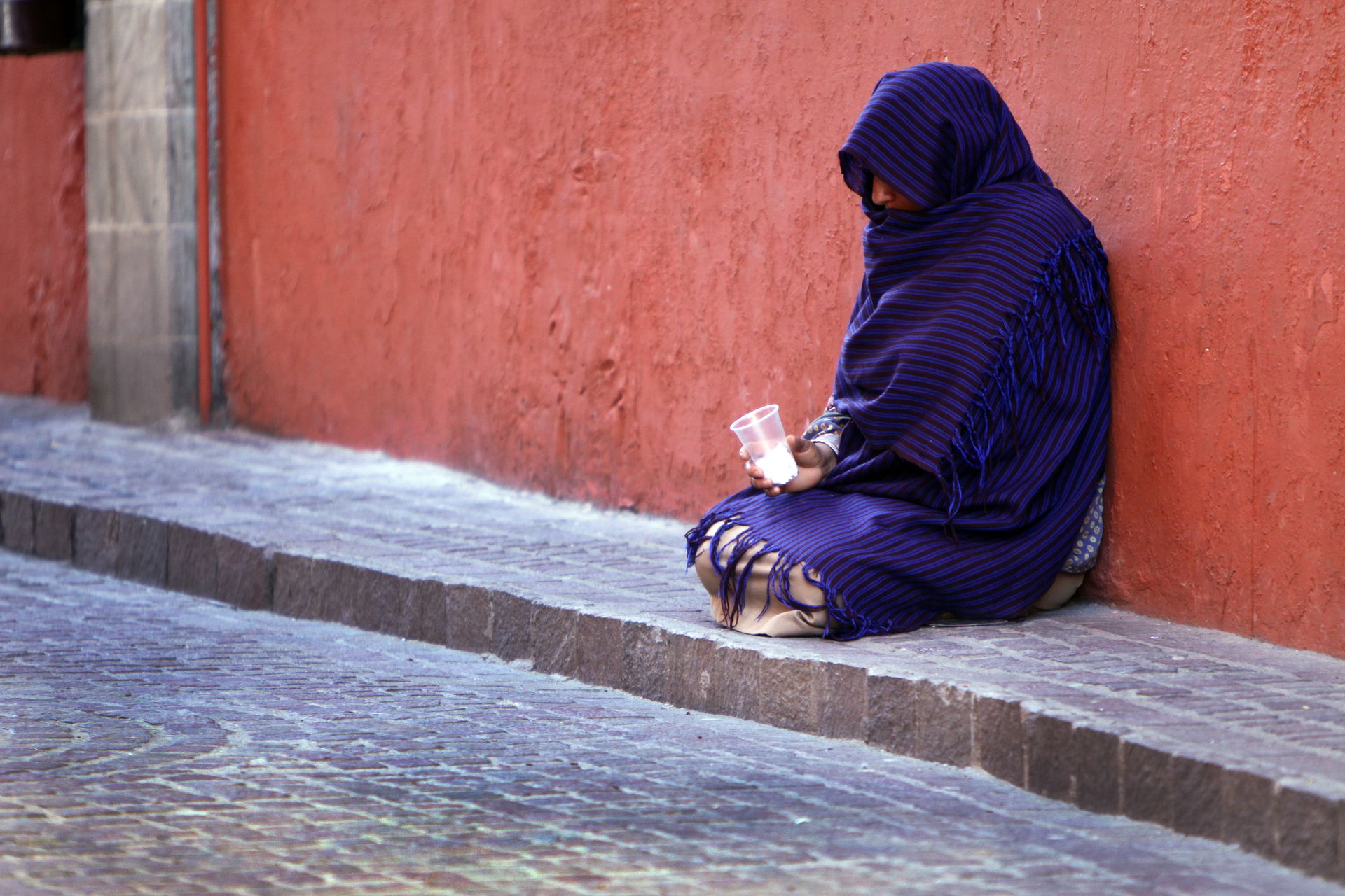 Woman beggar, Guanajuato, Mexico