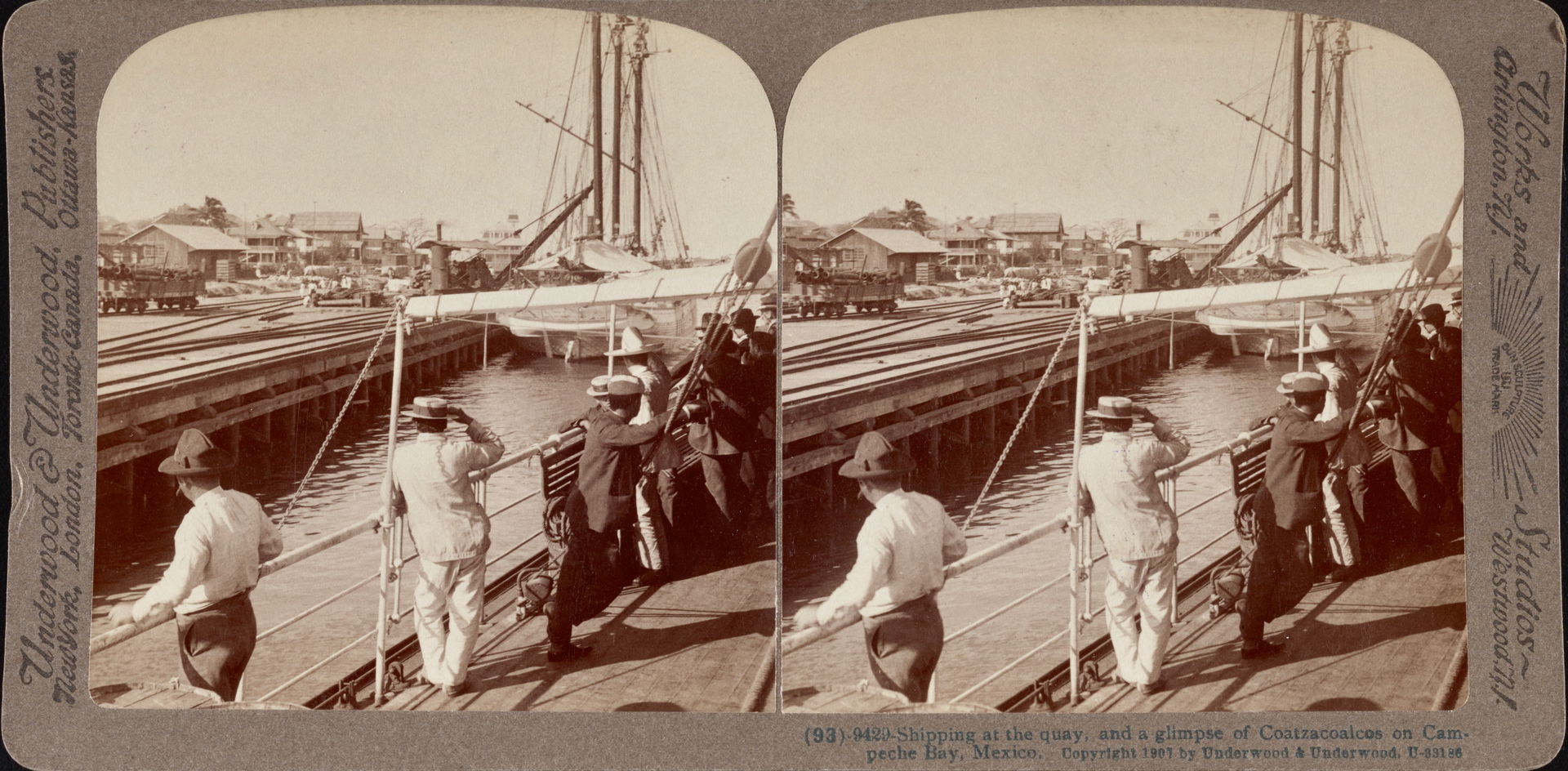 Shipping at the quay, and a glimpse of Coatzacoalcos on Campech…