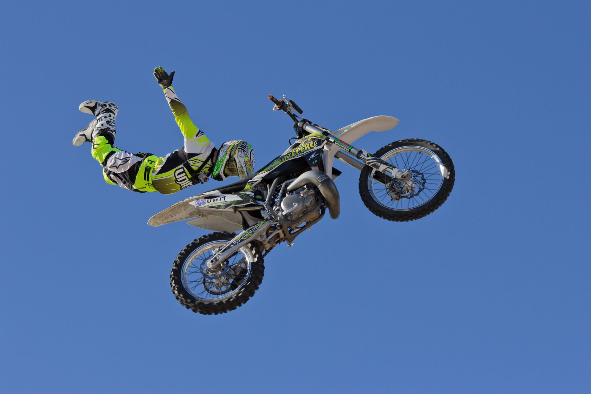Freestyle rider Maikel Melero at an exhibition during the Spain…