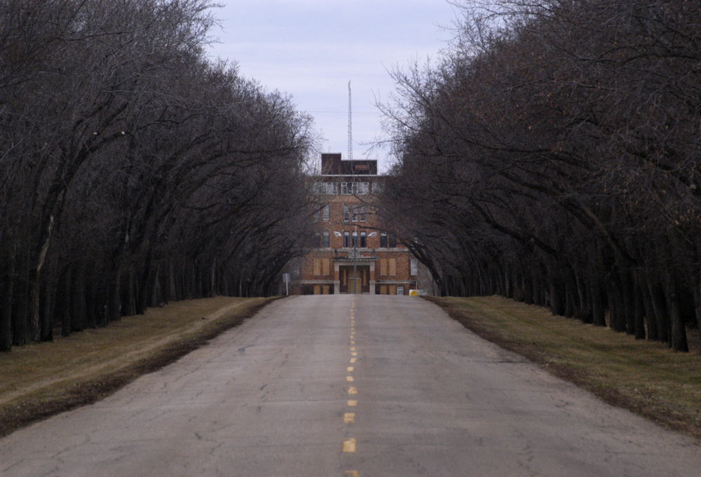 View of the Weyburn Mental Hospital from the East access road.