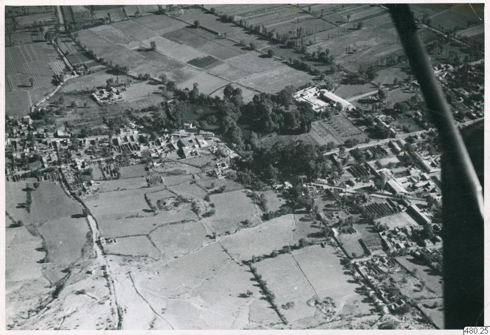 Fotografia aerea tomada de los alrededores de Texcoco en los añ…