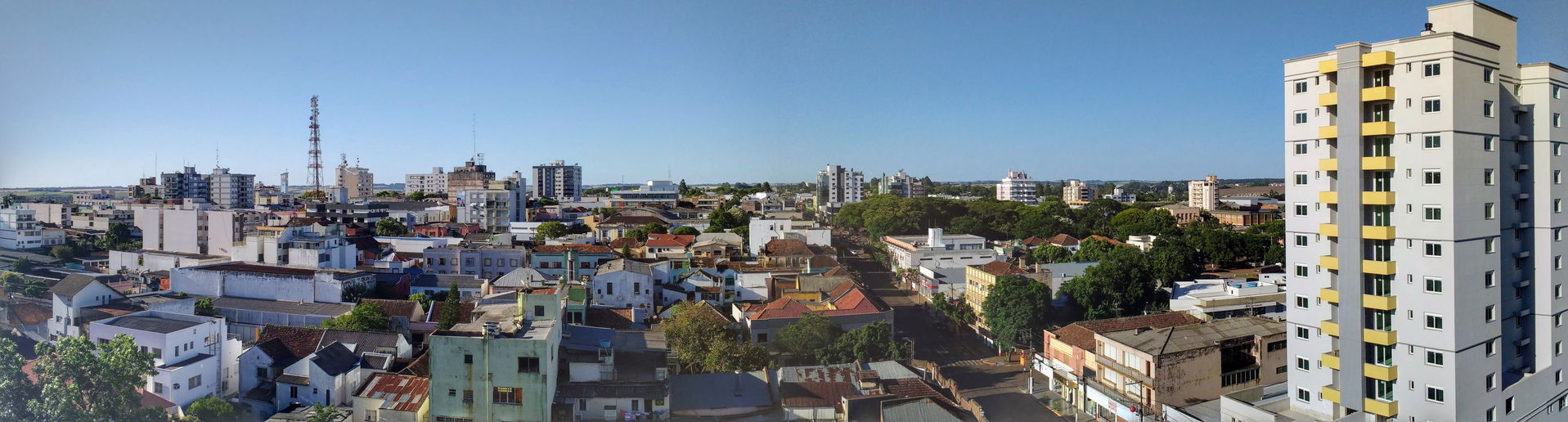 Vista panorâmica do centro de Santo Ângelo, Rio Grande do Sul, …