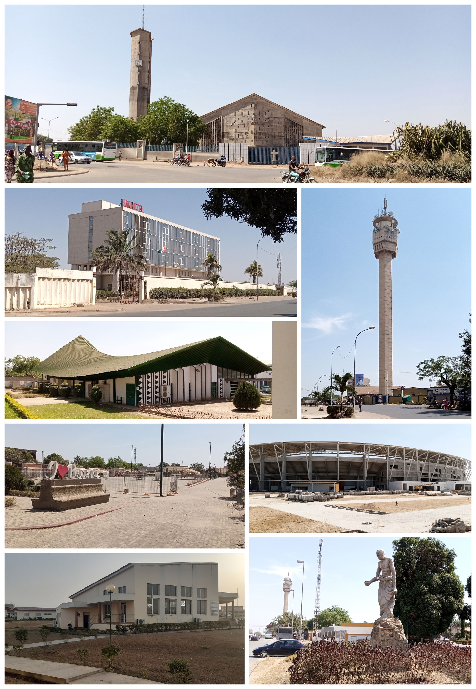 Collage of the city of Bouaké, the second most populated city i…