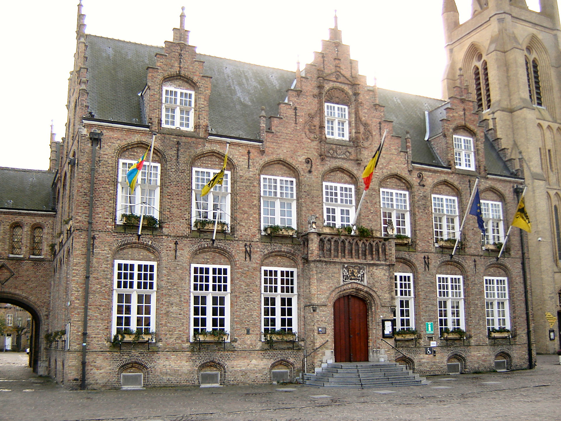 City hall of Nieuwpoort. Nieuwpoort, West Flanders, Belgium