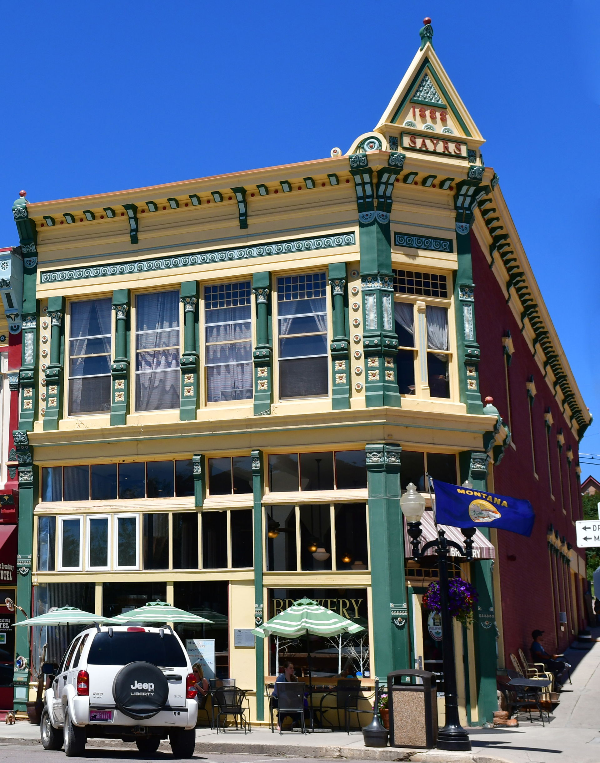 The Sayrs Building, Broadway in Philipsburg (Montana, USA) was …