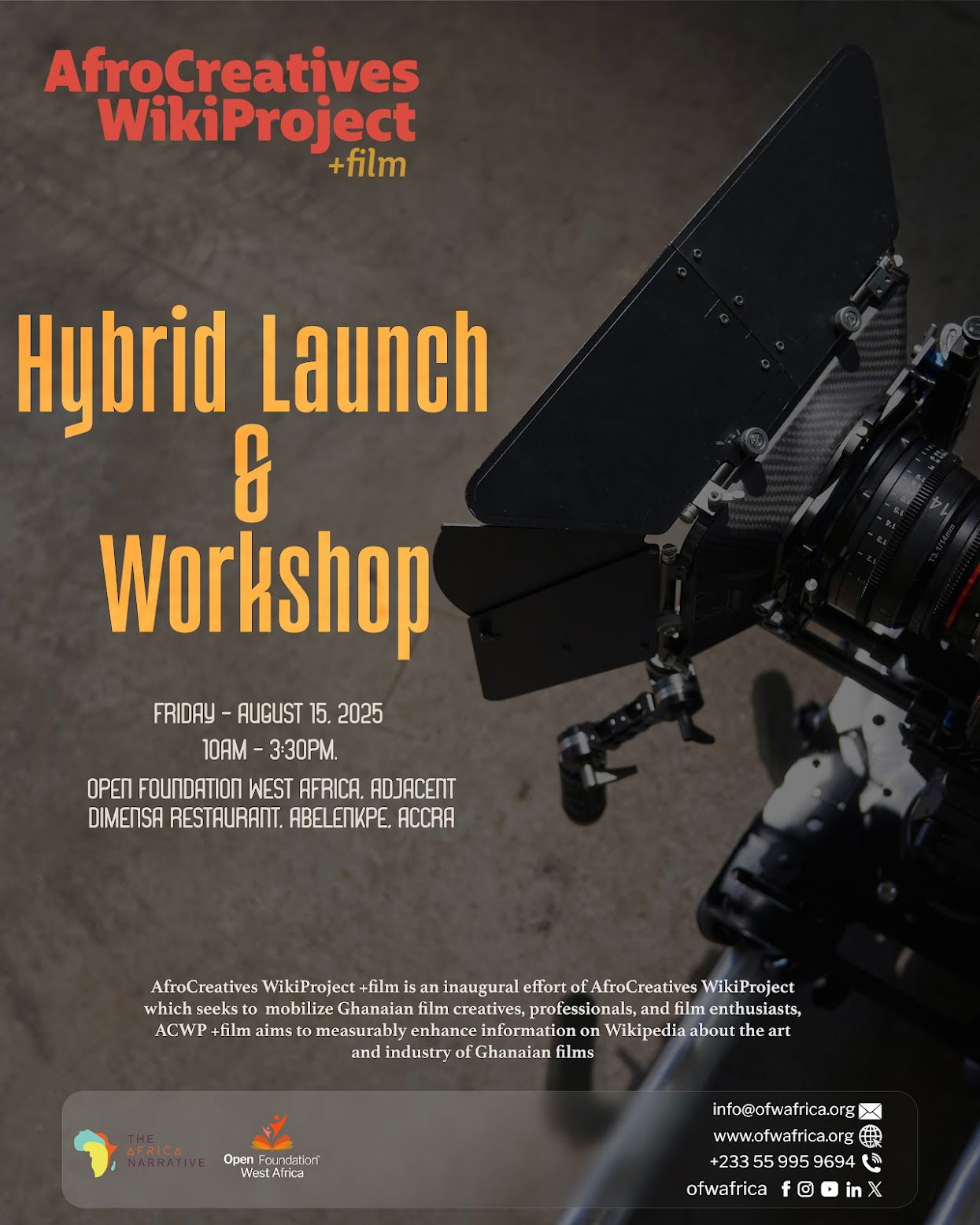 AfroCreatives WikiProjects+film Launch Flyer