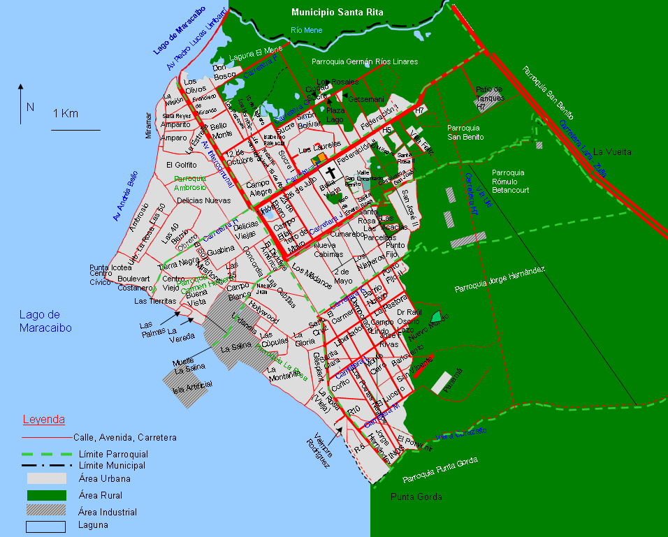 Mapa de la ciudad de Cabimas, municipio Cabimas, Estado Zulia, …