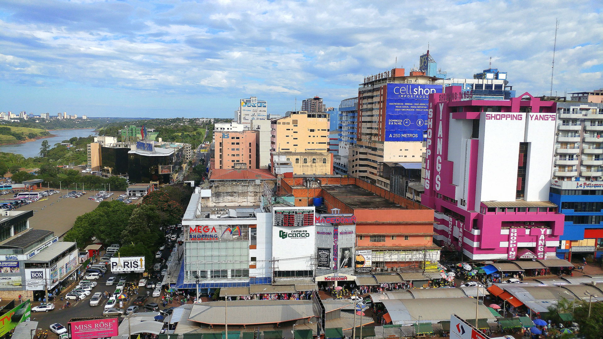 Downtown Ciudad del Este view