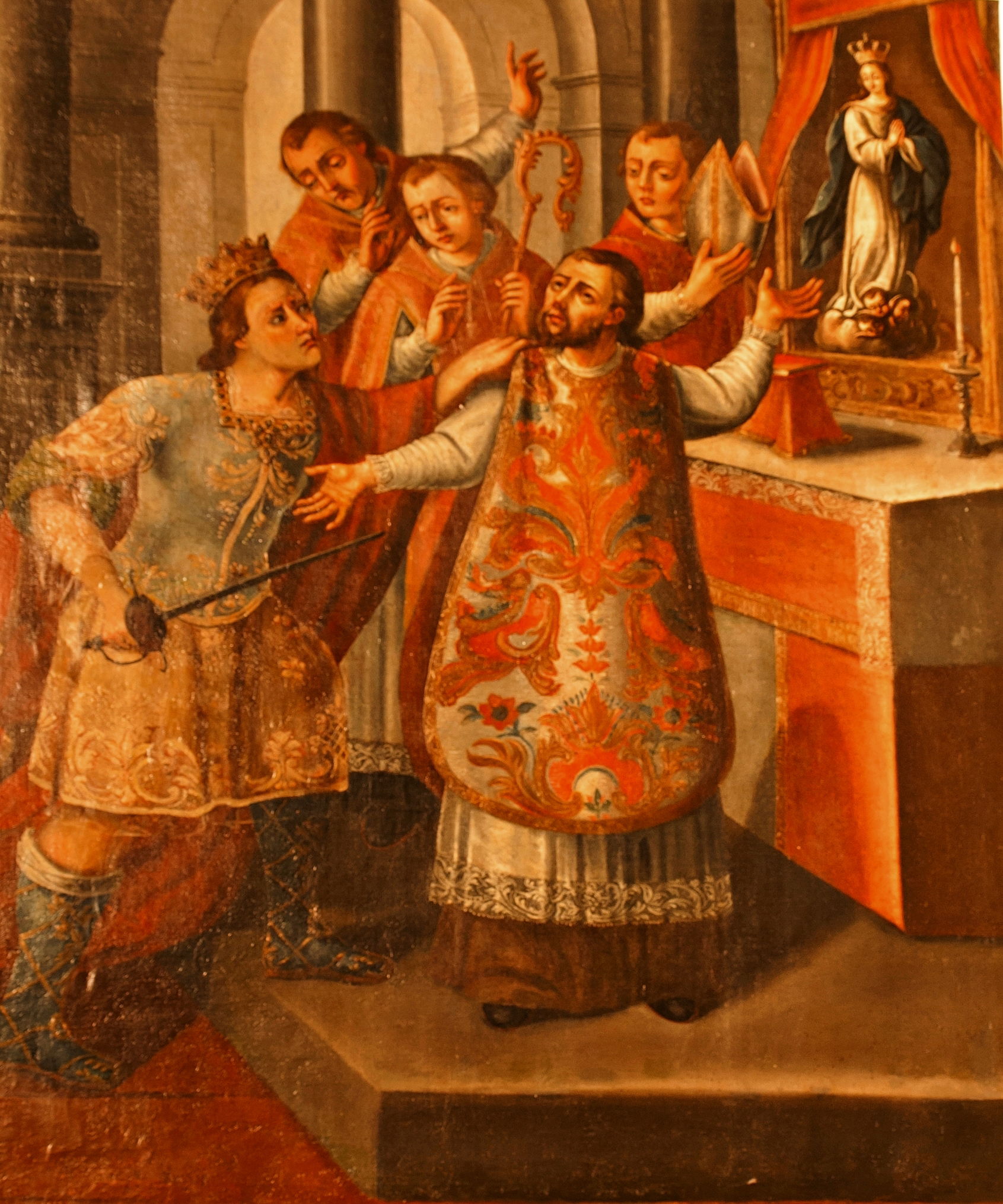 Se representa el martirio de San Estanislao, obispo de Cracovia…