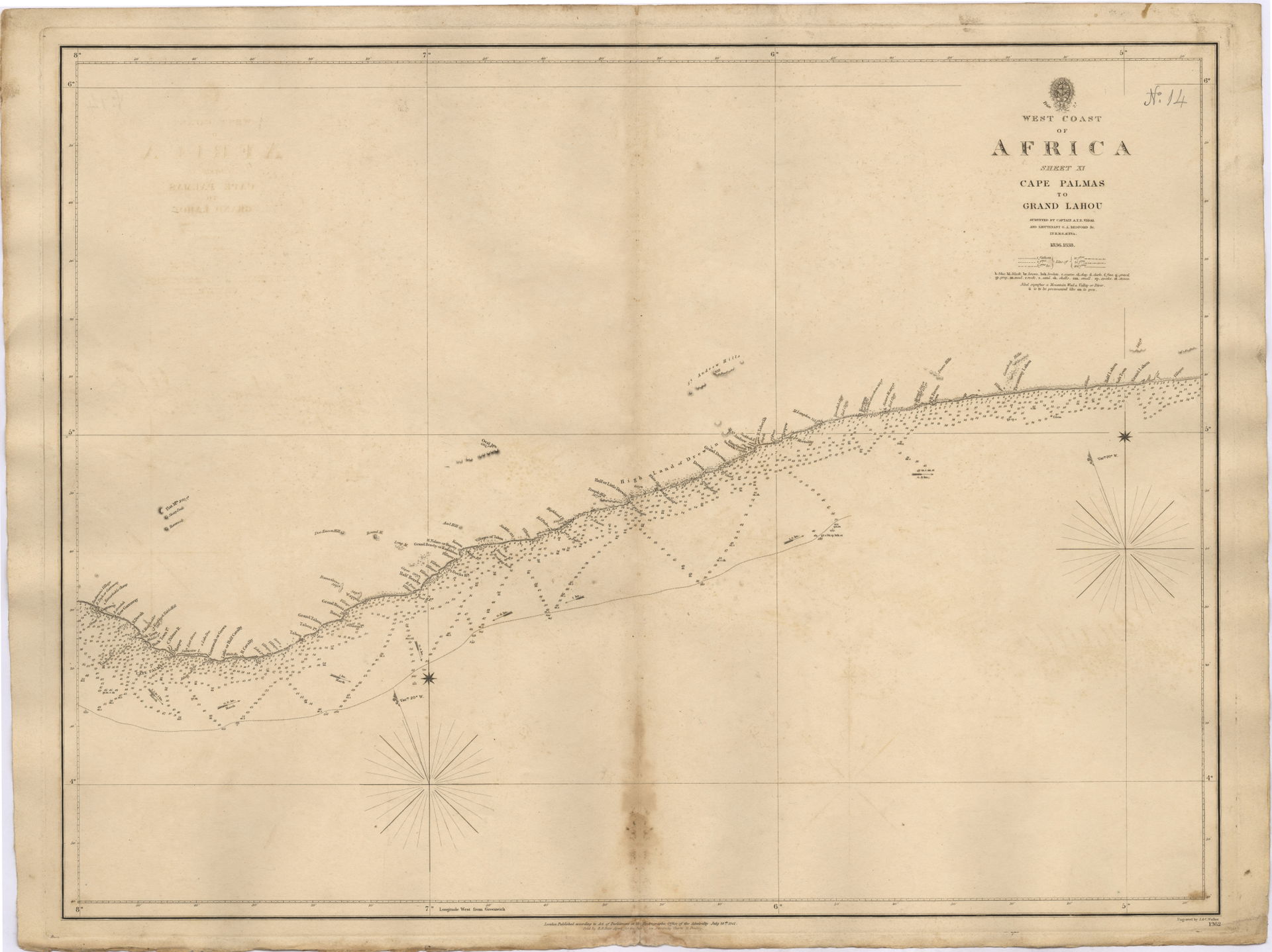 Nautical chart of the west Coast of Africa : Sheet XI : Cape Pa…