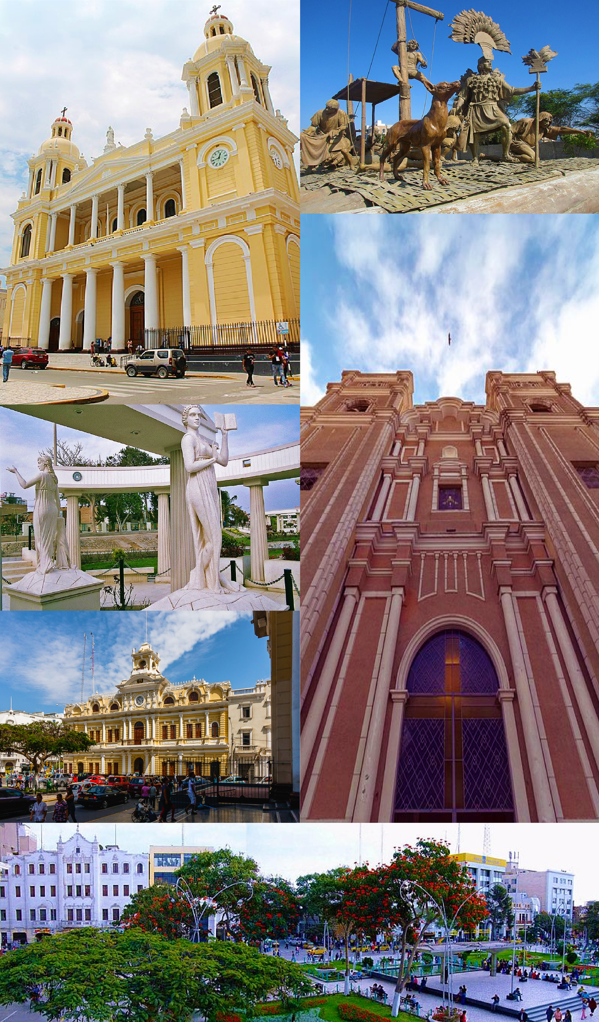 Photo montage of the city of Chiclayo, in the department of Lam…