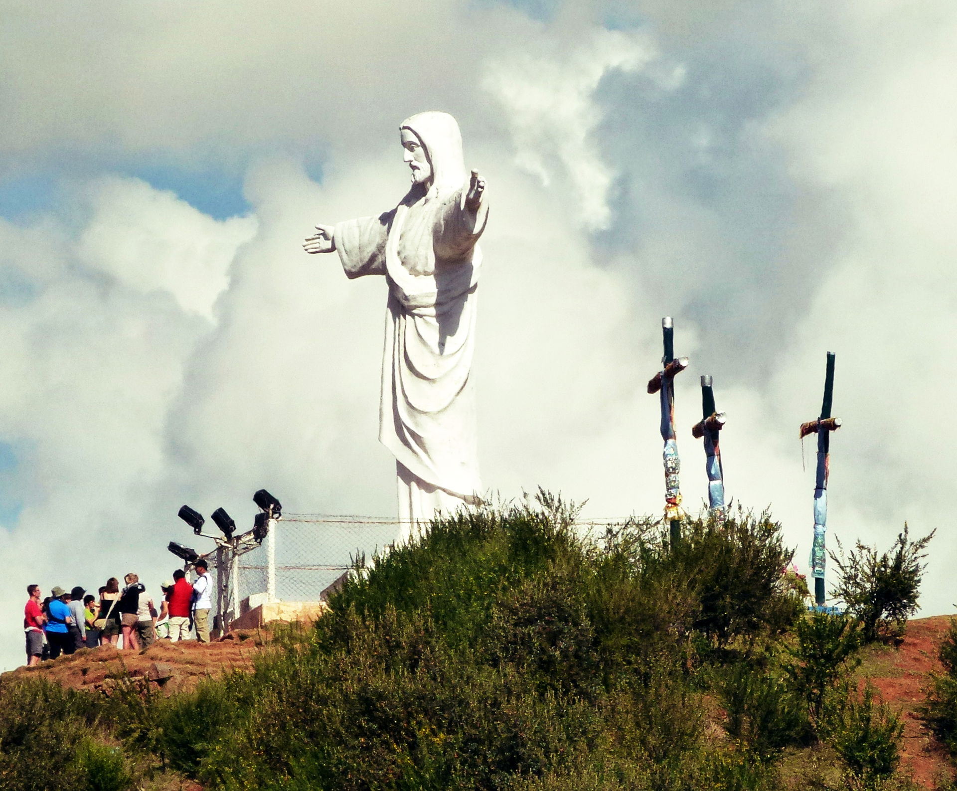 Cristo Blanco statue in Cuzco, Peru.