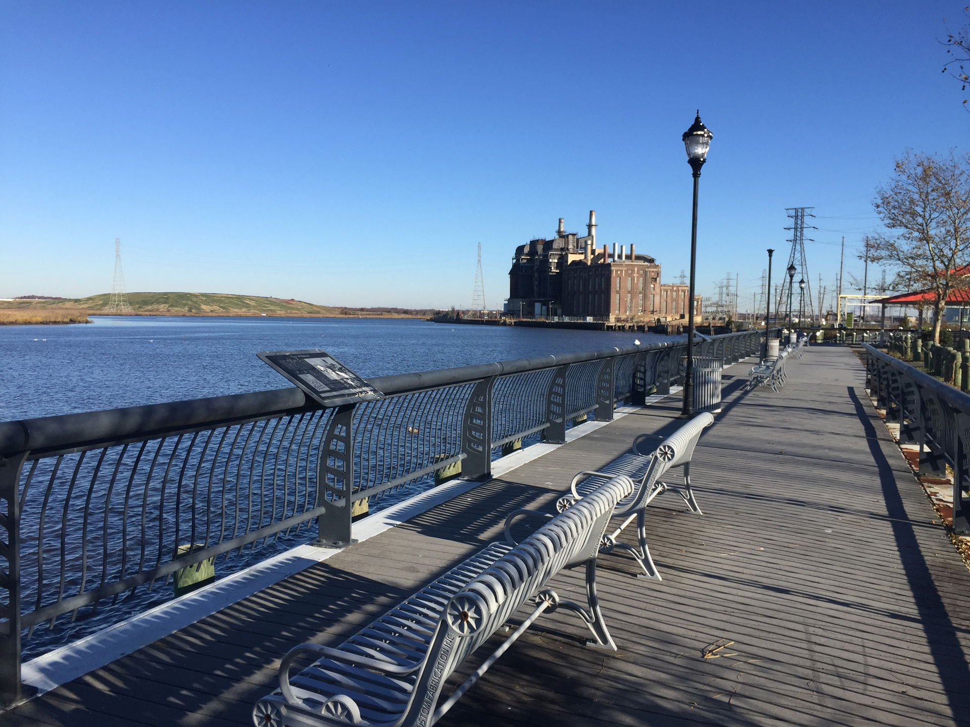 This is the walkway at the dock near the Raritan River at River…