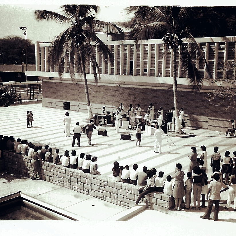 The UNITAS band of the US Navy playing at the Grau Club in Piur…