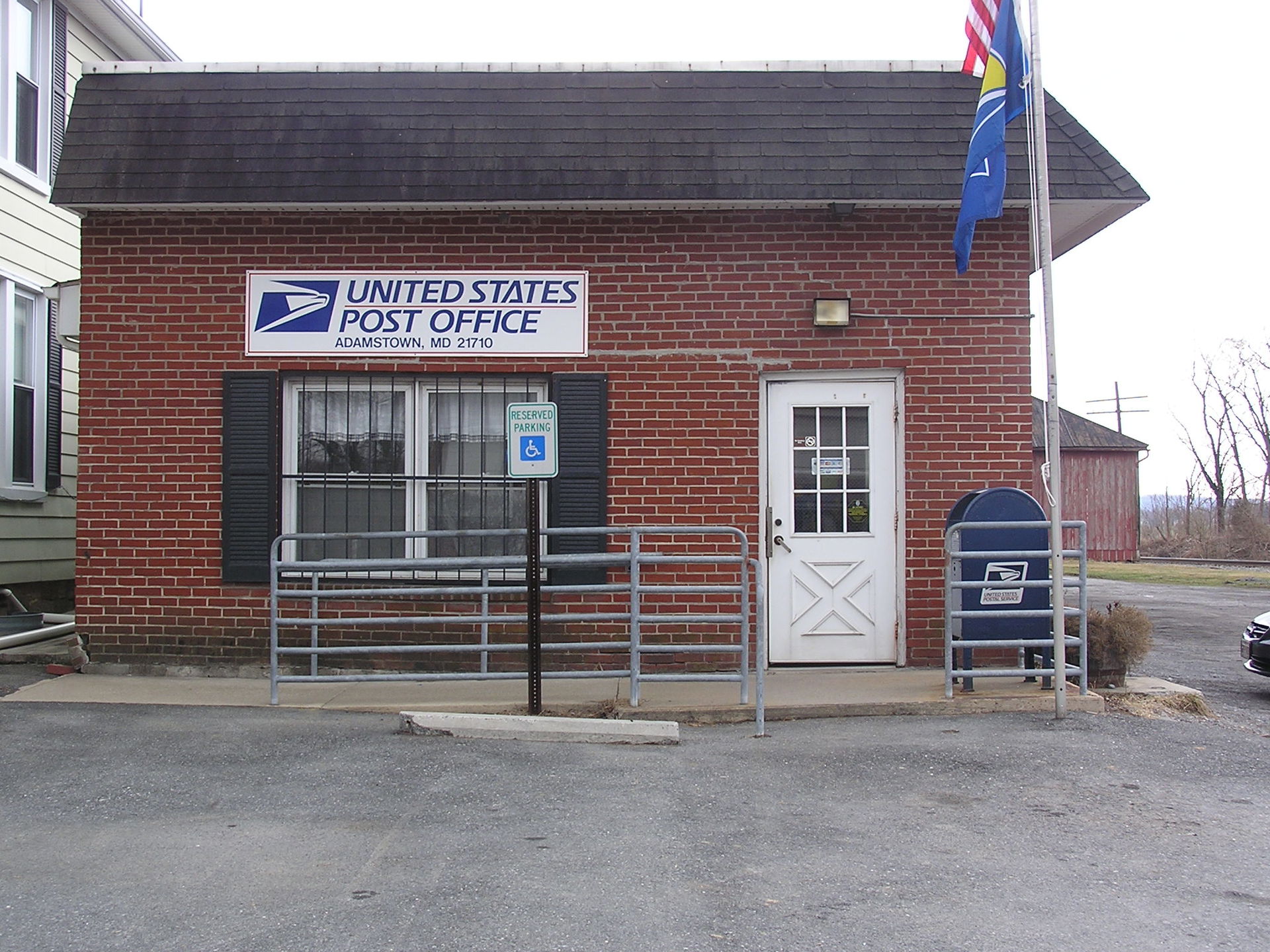 The Adamstown, Maryland U.S. Post Office.