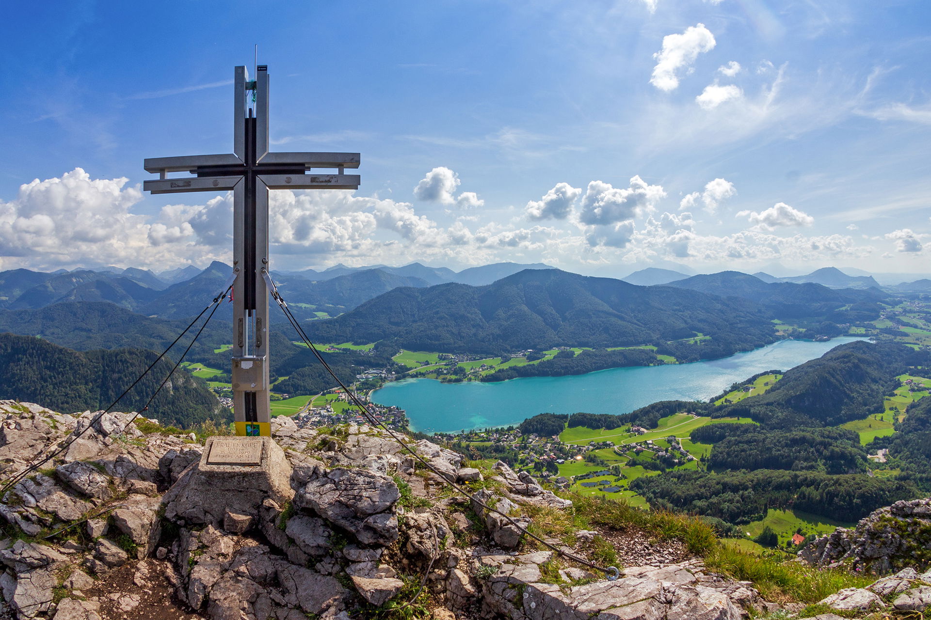 Summit cross at the Frauenkopf, a side summit of the Schober mo…