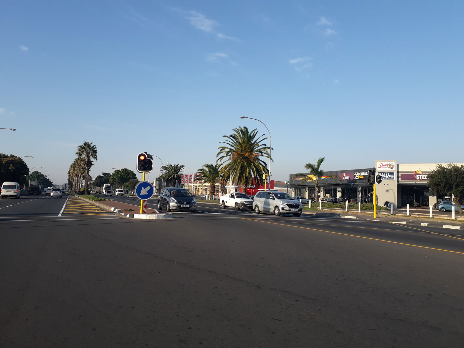 Brackenfell Central Business District with its main road, Old P…