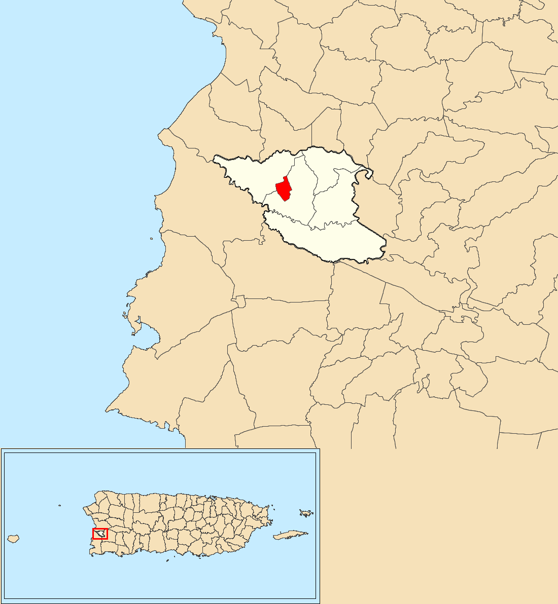 Hormigueros barrio-pueblo, Hormigueros, Puerto Rico locator map