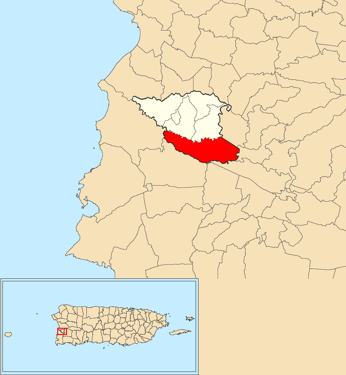 Benavente, Hormigueros, Puerto Rico locator map