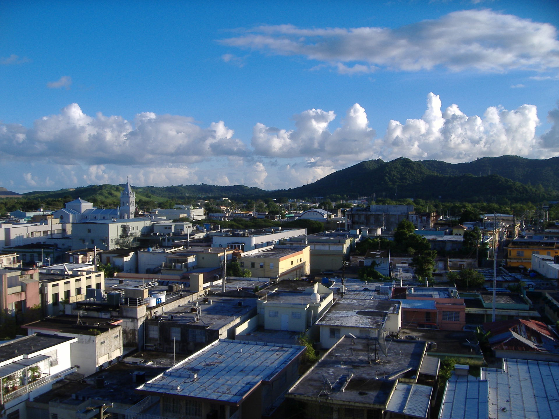 View of main town center of w:en:Humacao, Puerto Rico from its …