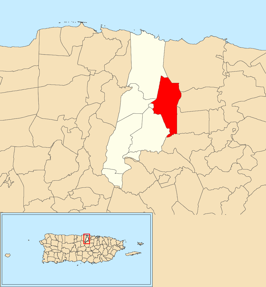 Espinosa, Vega Alta, Puerto Rico locator map