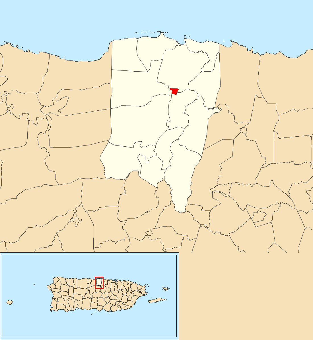 Vega Baja barrio-pueblo, Vega Baja, Puerto Rico locator map