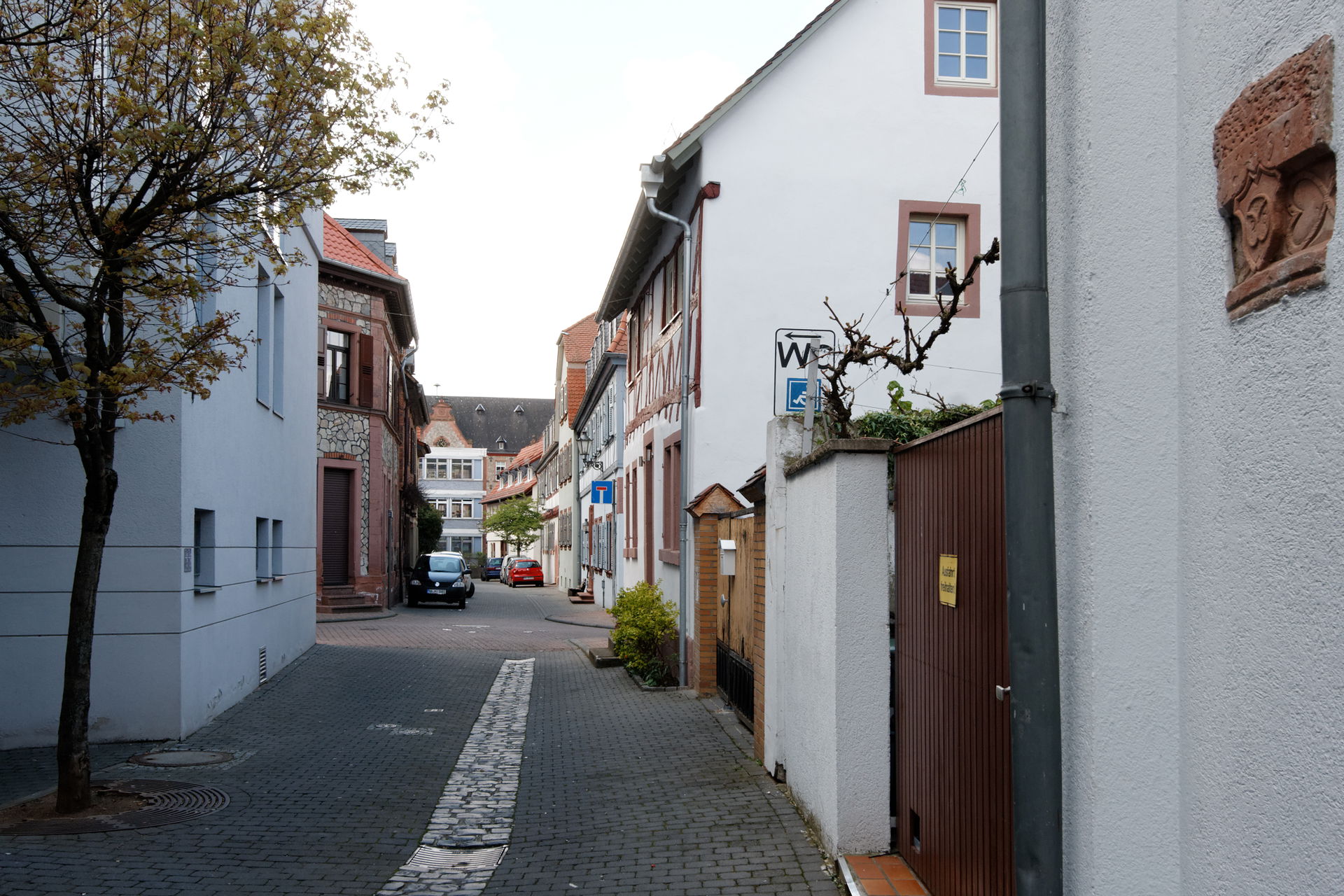 Rodensteiner Straße in Groß-Umstadt (Hessen), Blick vom Marktpl…