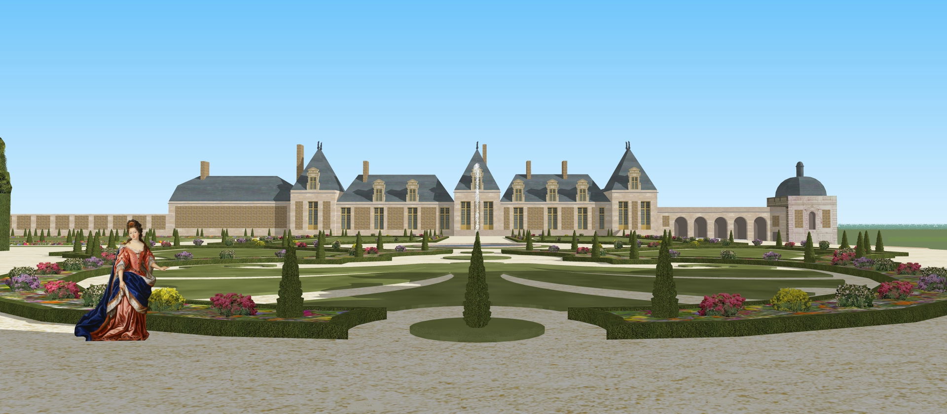 Restitution de la vue sur le château-neuf de Saint Germain en L…